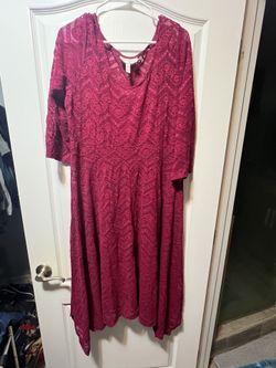 Maternity dress - color pink fuchsia- lace - Size XL