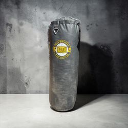 Vintage Everlast Canvas Heavy Punching Bag with Chains
