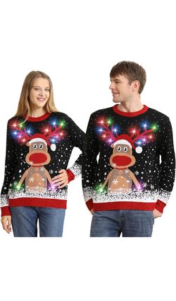 🎄 XXL Ugly Christmas Sweater - Lights Up