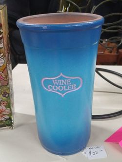 Clay wine cooler painted