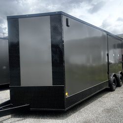 2025 Black Diamond 7x16 Enclosed Cargo Trailer – Charcoal Gray / Blackout Package