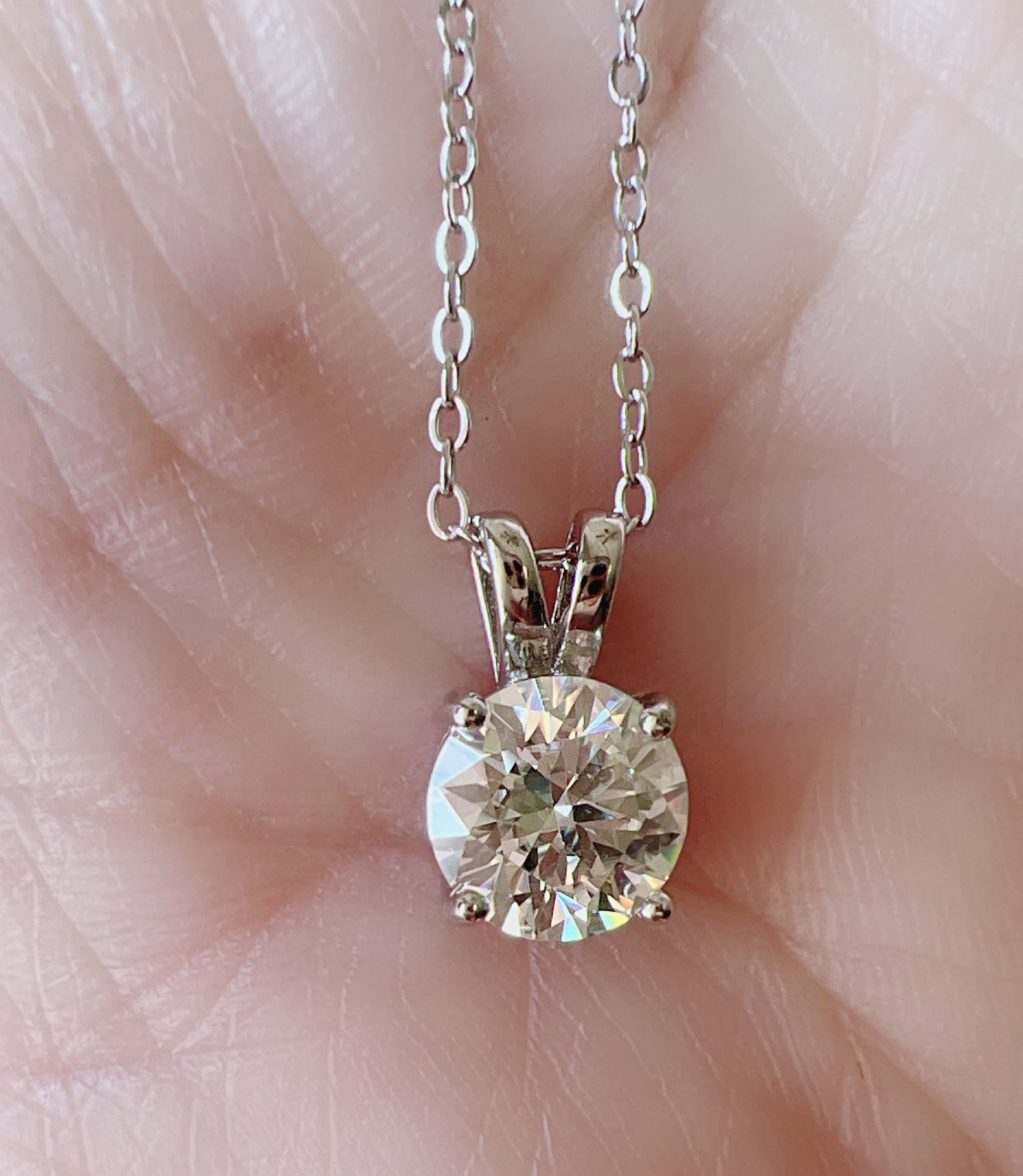 2ct Certificate D color VVS1 Mossanite Diamond Necklace