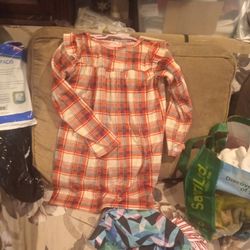Striped  Little Girl Pj Dress 