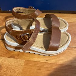 Little Girl Brown Wedges