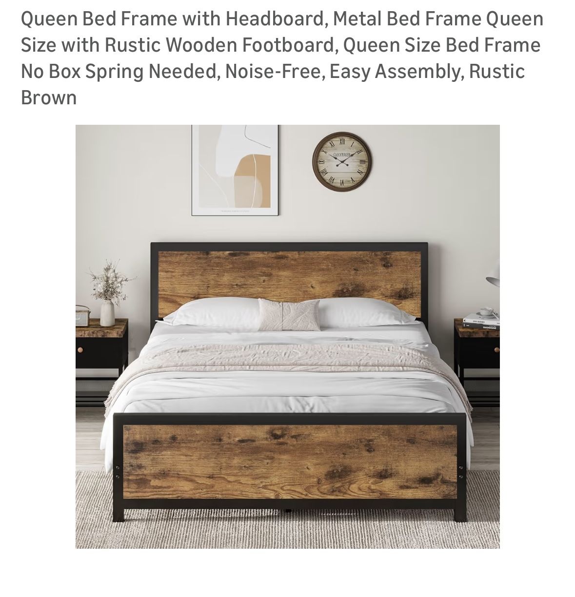 Queen Bed Frame with Headboard