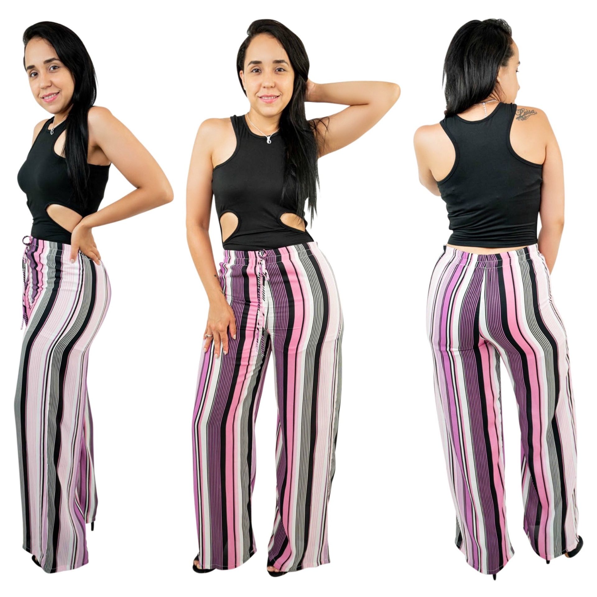 High waist wide leg pants