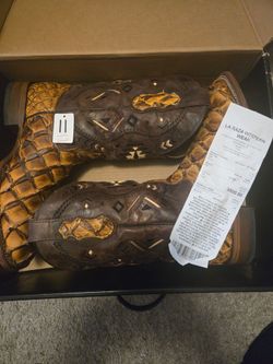 Fish Scale Authentic Western Wear Boots