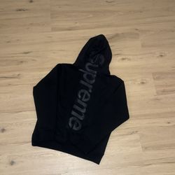 Supreme Black On Black Hoodie