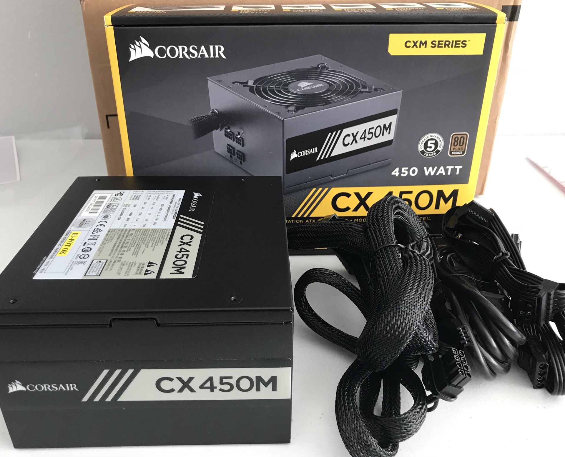 Corsair CX 450M Watt Computer Power Supply PSU for Sale in Hills, - OfferUp