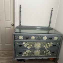 Hand Painted Antique  Dresser