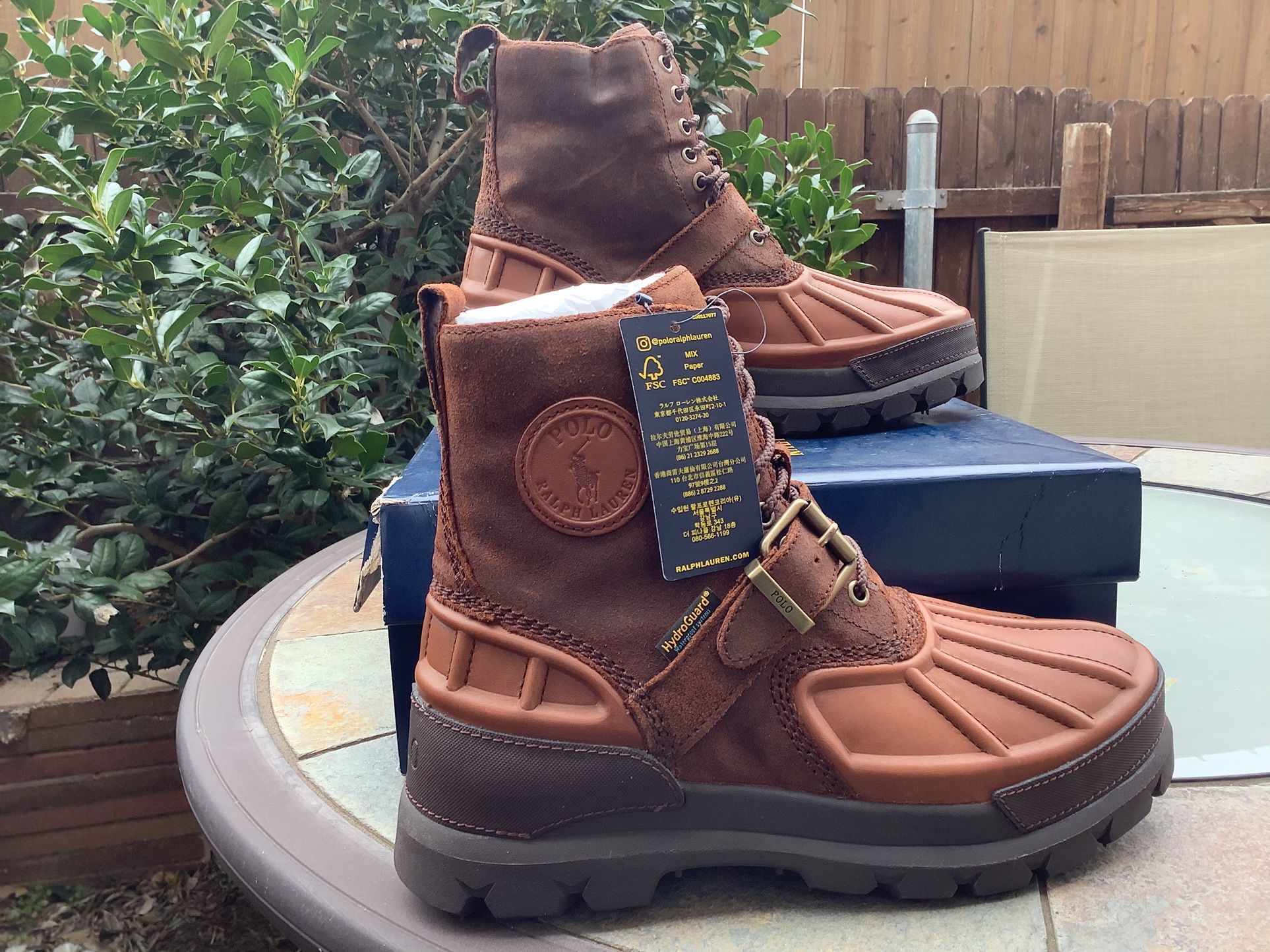 NEW MEN’S POLO RALPH LAUREN OSLO HIGH WATERPROOF POLO BOOTS Sz 8.5 & 9 Available