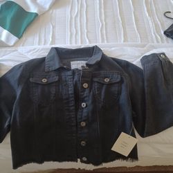 Raw cut off jean jacket