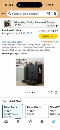 Dog Feeding Station with Storage still in box