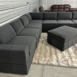 Brand New Gray Modular Sectional Sofa Couch