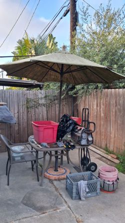 Patio Table and Umbrella