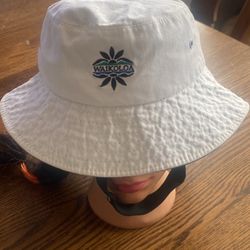Whiteccotton Bucket Hat Embroidered Logo WAIKOLOA 1 Sz