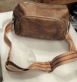 Multi-Zip Faux Leather Crossbody Bag / new with tag/ see description 👍👍