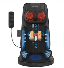 Belhope Shiatsu Neck and Back Massager Chair Pad with Heat - 4D Deep Tissue Kneading (Open Box)
