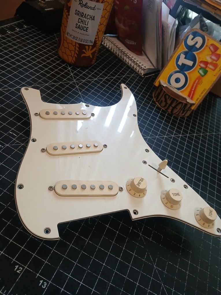Aged Loaded Strat Pickguard.$30