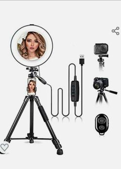 10 in LED Ring Light with Tripod Stand and Phone Holder