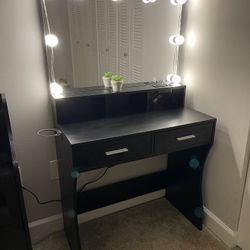 Makeup Vanity, Peinadora De Maquillaje BLACK