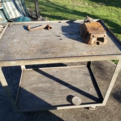 Heavy Duty ,,,angle Iron Shop Cart.  $50