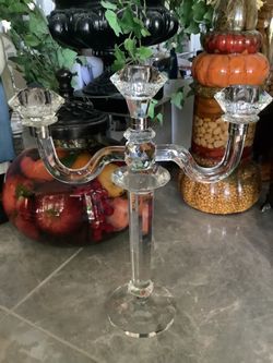 Crystal 3 arm Candleabra