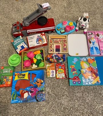 Assortment of Kid Puzzles & Games