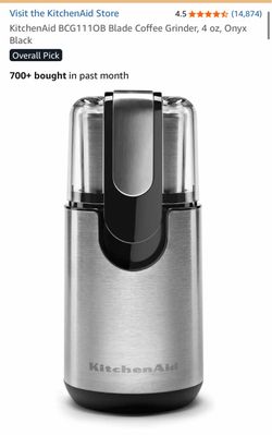 KitchenAid BCG111OB Blade Coffee Grinder, 4 oz, Onyx Black