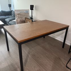 Target Wood Dining Table w/ Metal Legs