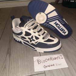 Louis Vuitton Skate Trainers Size LV8.5 Marine Blue
