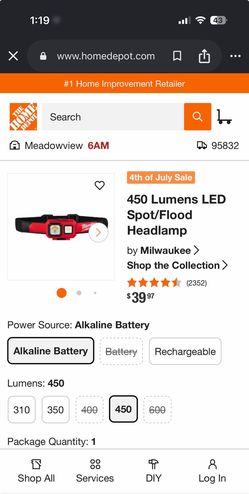 Milwaukee headlamp