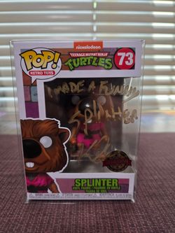Funko Pop! Teenage Mutant Ninja Turtles - Splinter #73 Signed By Kevin Clash + JSA COA