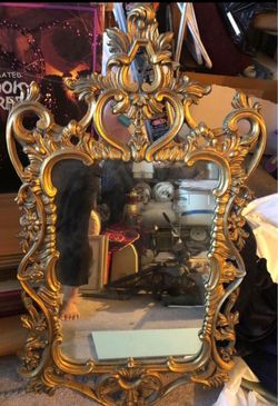 Ornate Gold Rococo Wall Mirror
