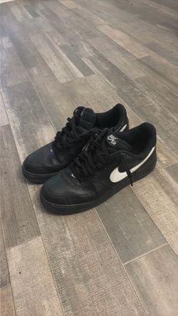 Black n white Air Force ones