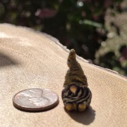 Micro Mini Dollhouse Fairy Garden Yellow Hat Gnome 