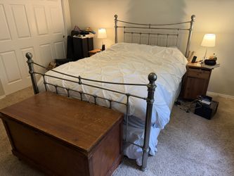 Pottery Barn Whitney Bed Frame - Queen + FREE mattress/box spring