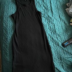 Papaya Black Simple Dress 