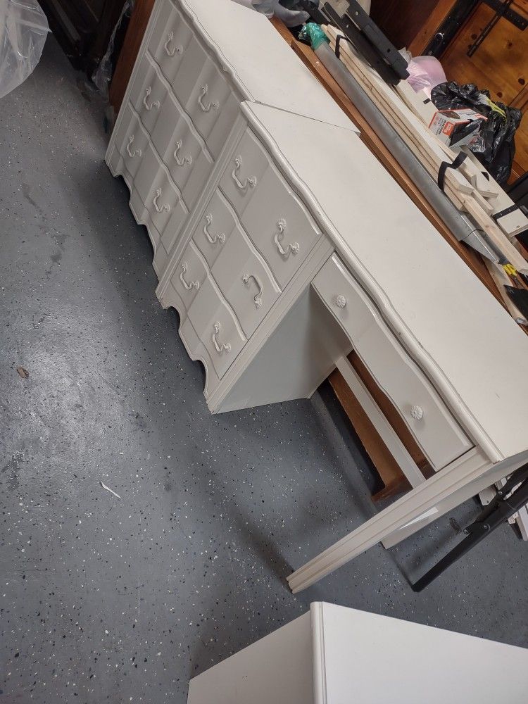 White Desk And Chest
