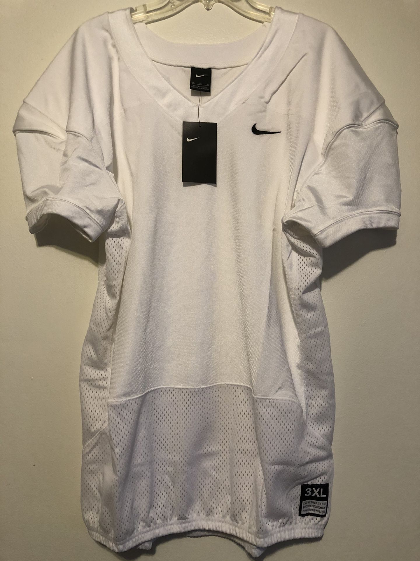 NIKE VAPOR PRO MENS FOOTBALL TRAINING JERSEY WHITE SIZE 3 XL 845929-100 MESH