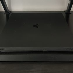 PS4 with controllers