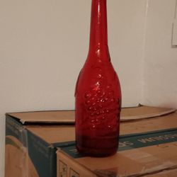 Antique Red Wine Bottle 