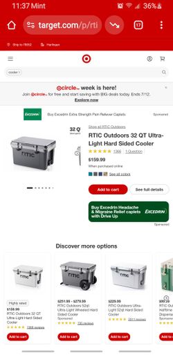 Rtic 32-QT Cooler Brand New! 