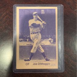 Old School Joe DiMaggio Baseball Card From Tools