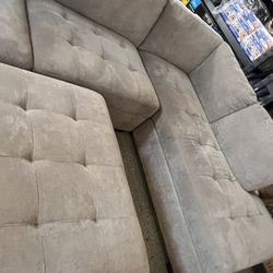 (Delivery Available) Brand New Gray sectional with ottoman