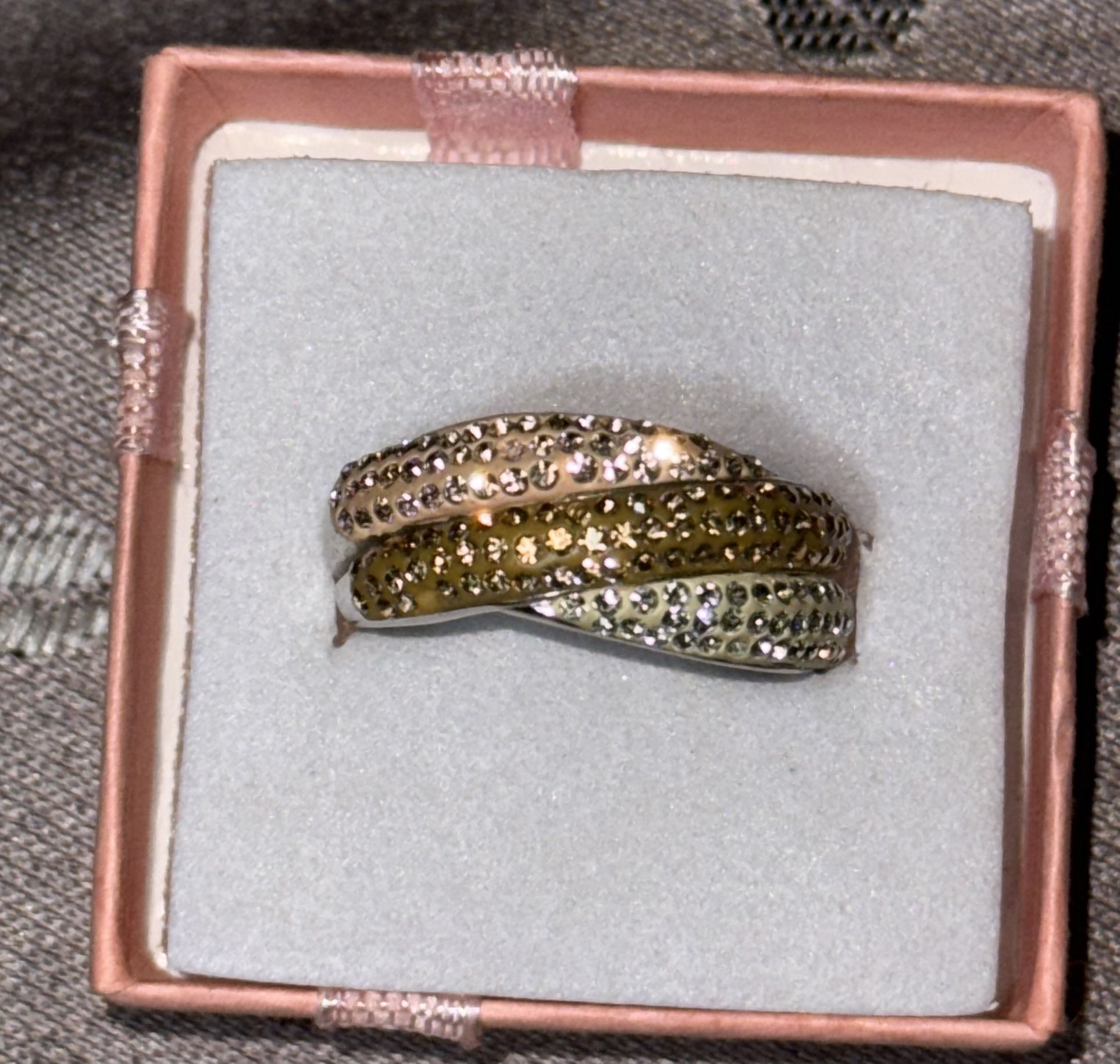 BEAUTIFUL New Sterling 1 TCW Natural White Sapphires, Citrine, and Pink Sapphires! Sz 6