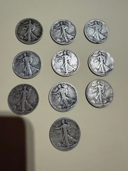 (10) SILVER WALKING HALF DOLLARS