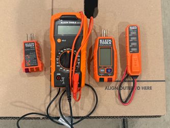 Klein Tools 4-Piece Electrical Test Kit (Multimeter, GFCI Outlet & Voltage Testers)