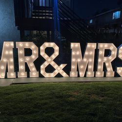 Mr & Mrs Wedding Letters Marquee 