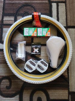 NEW Bicycle Bmx Parts Bundle 24" White